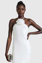 Aceline Payet Boyundan Bağlamalı Bodycon Maxi Elbise